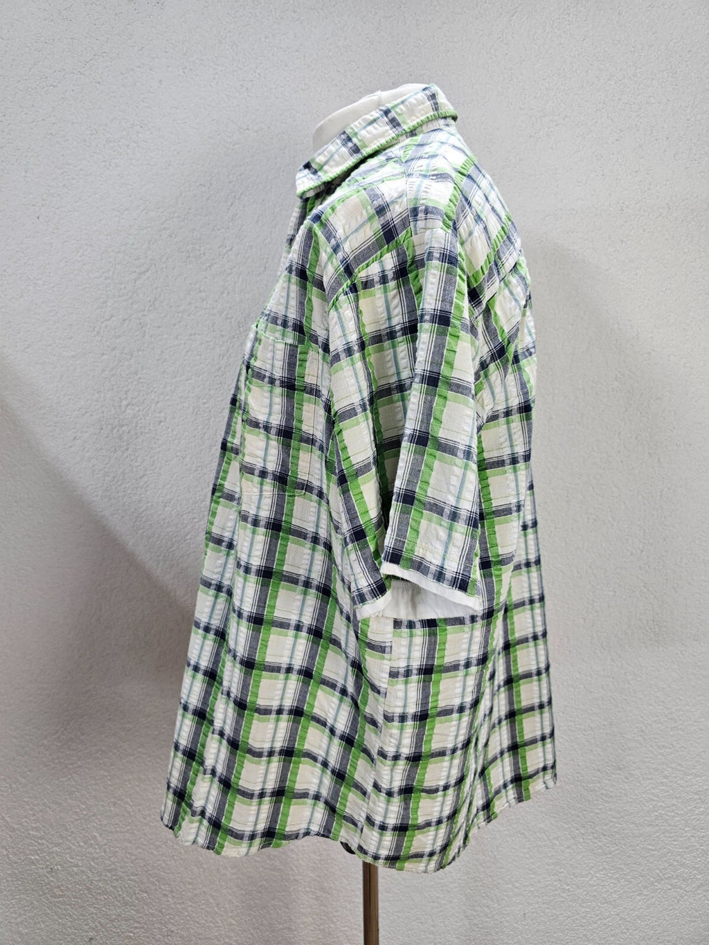 EK6086 Herren Hemd von Man`s World Casual, grün-weiß, Gr.45/463