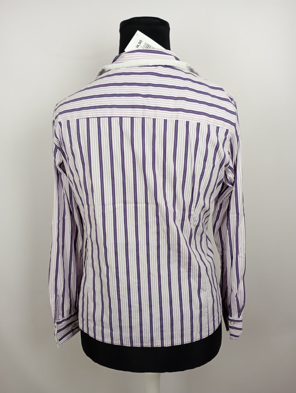 EK5337 Damen Bluse von Gerry Weber, lila/weiß gestreift, Gr. 444