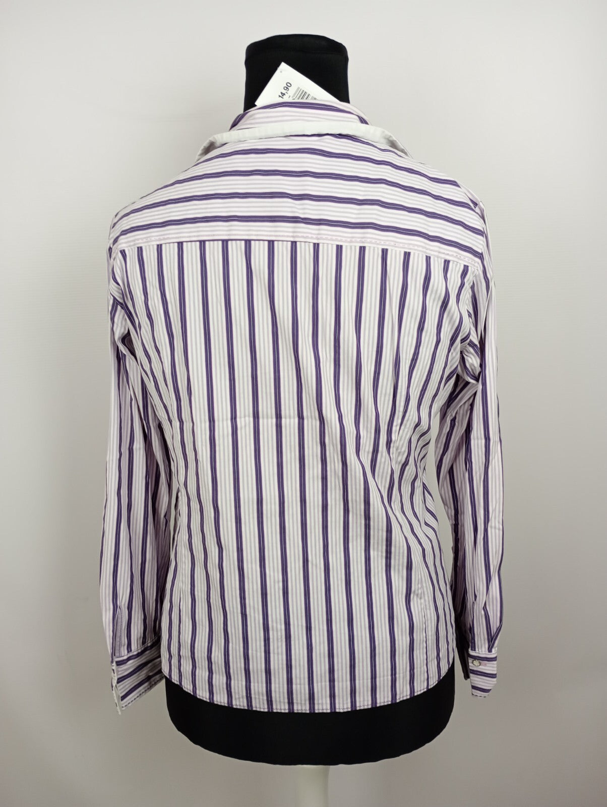 EK5337 Damen Bluse von Gerry Weber, lila/weiß gestreift, Gr. 444