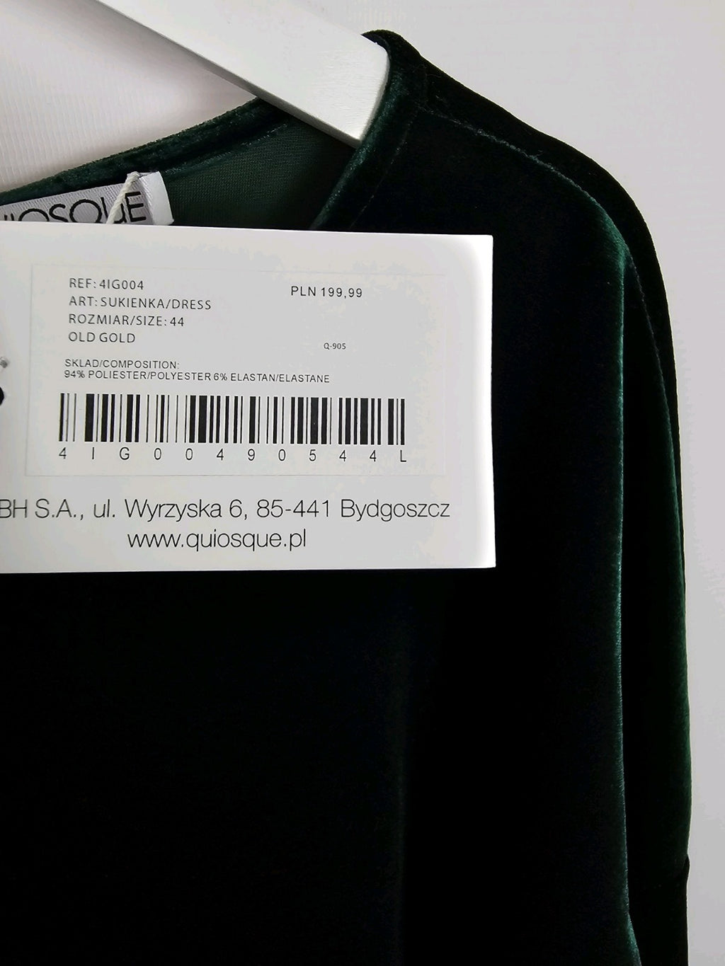 EK9170 Damen Kleid von Quiosque, Dunkelgrün, Gr. 442