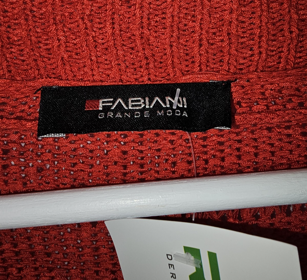 EK7268 Damen Strickjacke von Fabiani, rot, Gr.XL1