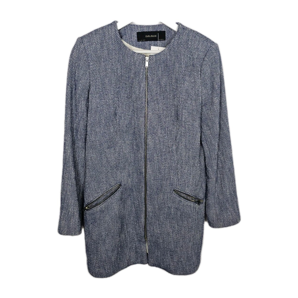 EK9191 Damen Trenchcoat von Zara, Blau, Gr.L0