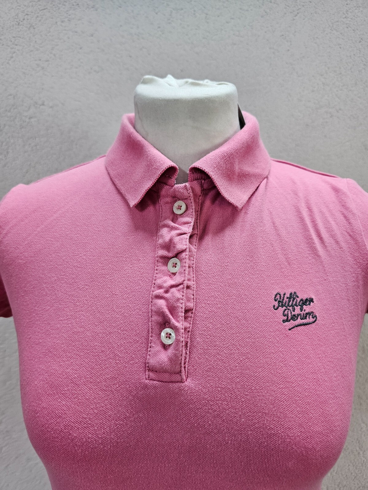 EK4733 Damen Poloshirt von Hilfiger DENIM, Rosa, Gr.:s1