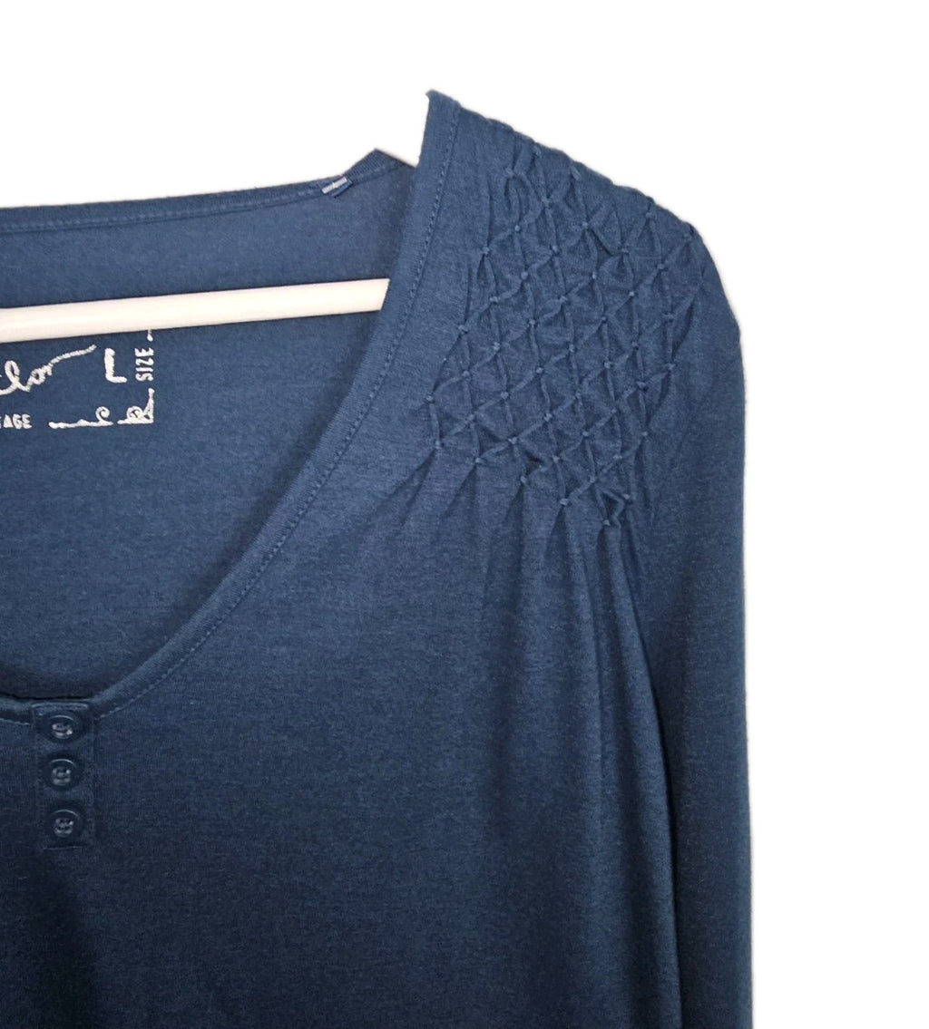 EK8823 Damen Langarmshirt von Tom Tailor, Türkis, Gr.L2