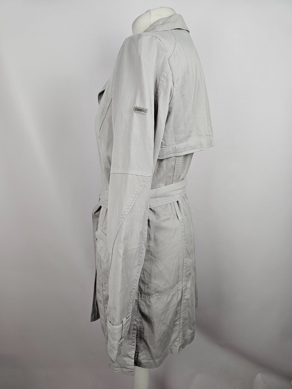 EK5659 Damen Trenchcoat von Cecil, hellgrau, Gr. S4