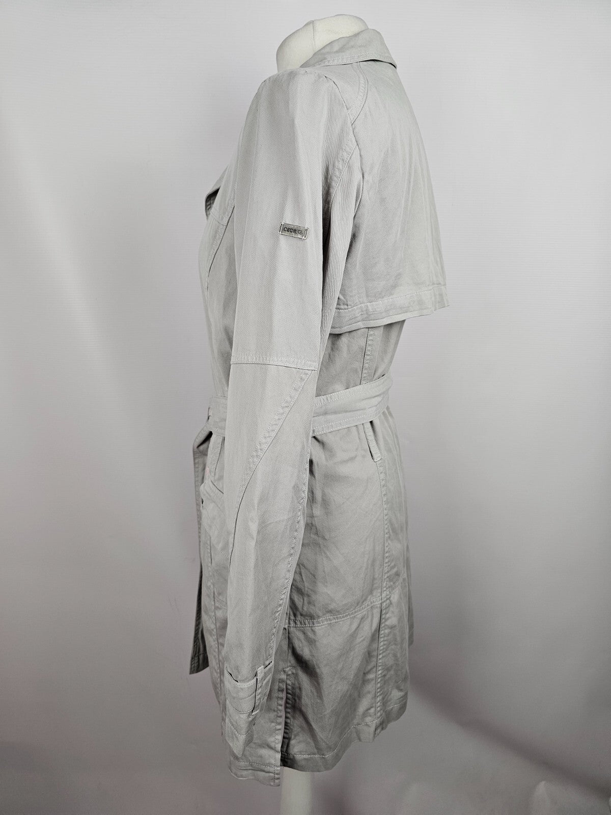EK5659 Damen Trenchcoat von Cecil, hellgrau, Gr. S4
