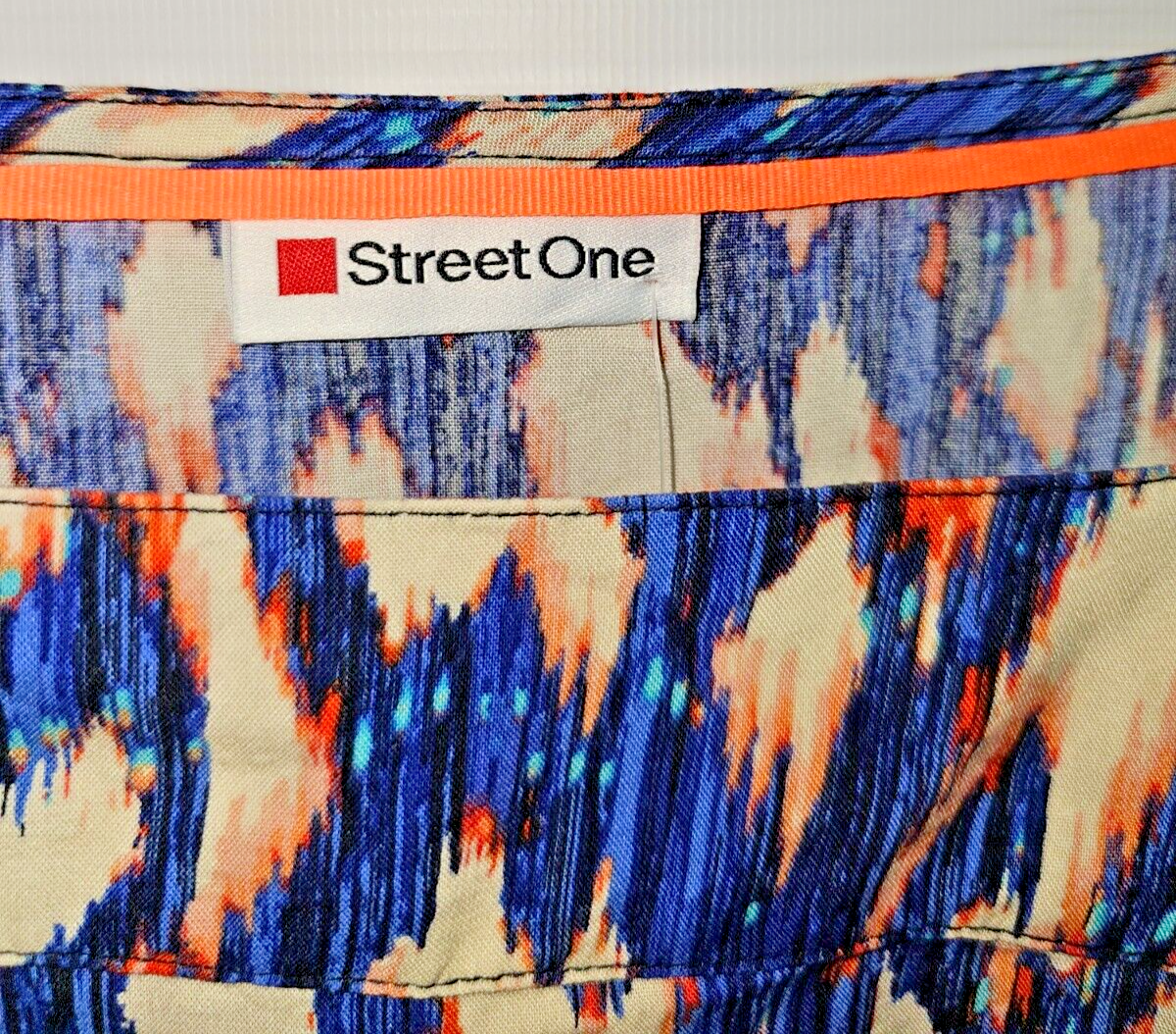 EK6425 Damen Bluse von Street One, blau-orange, Gr.L2