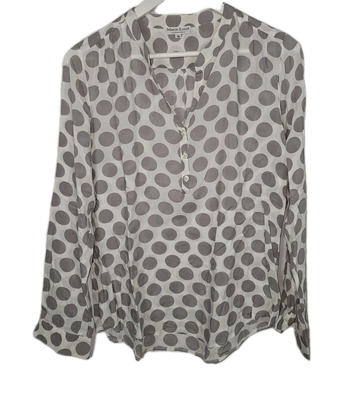 EK9954 Damen Bluse von Marie Lund, weiß-grau, Gr.360