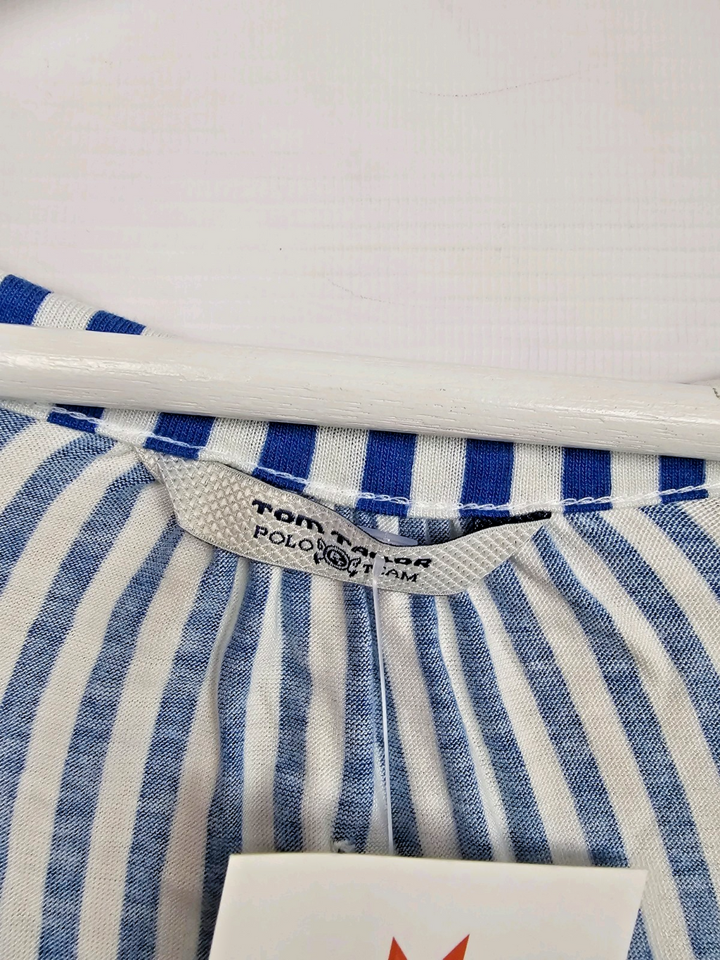 EK8227 Damen Bluse von Tom Tailor Polo Team, Blau/Weiß, Gr. 403