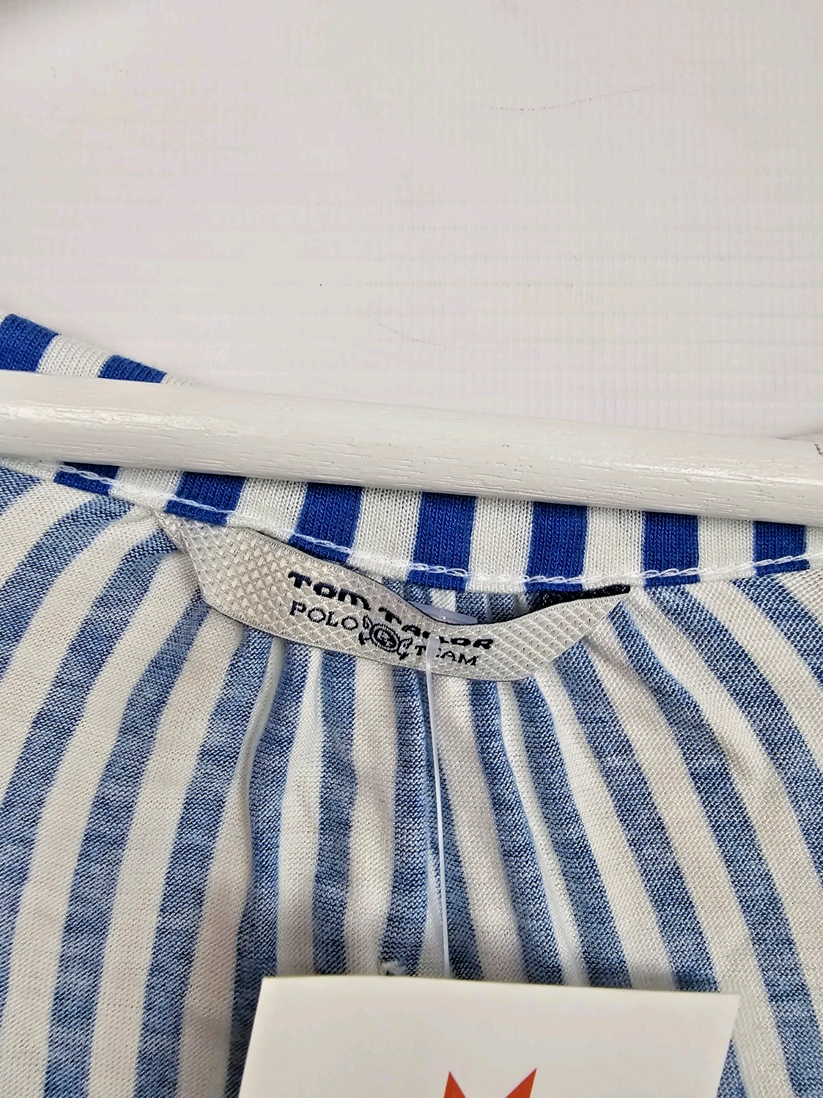 EK8227 Damen Bluse von Tom Tailor Polo Team, Blau/Weiß, Gr. 403