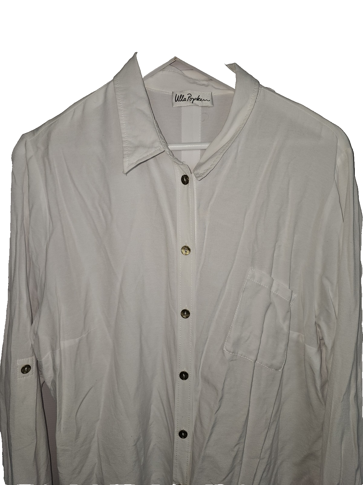 EK8412 Damen Bluse von Ulla Popken, Weiß, Gr. 46/481