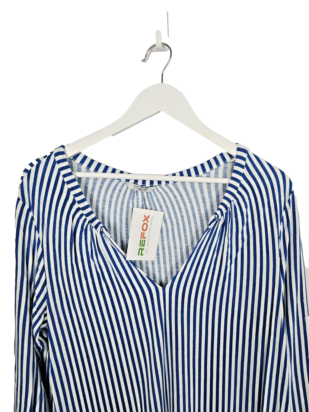 EK8227 Damen Bluse von Tom Tailor Polo Team, Blau/Weiß, Gr. 401