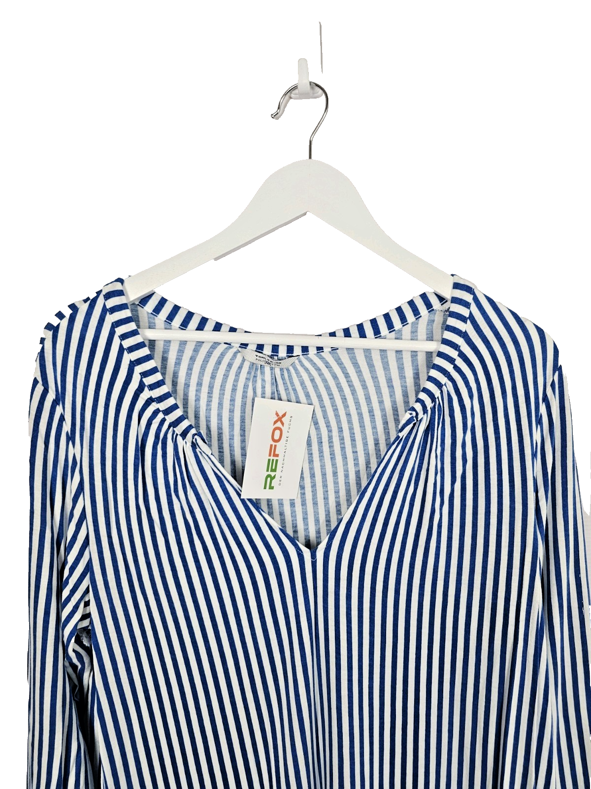 EK8227 Damen Bluse von Tom Tailor Polo Team, Blau/Weiß, Gr. 401