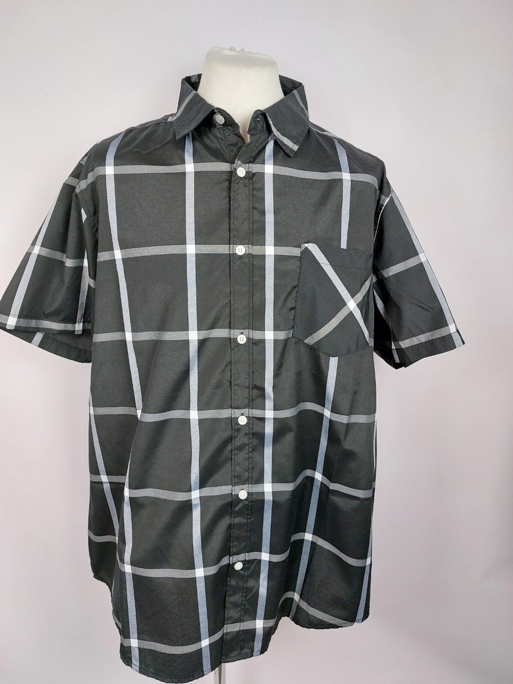 EK4348 Herren Hemd von Identic, schwarz kariert, Gr. 2XL0