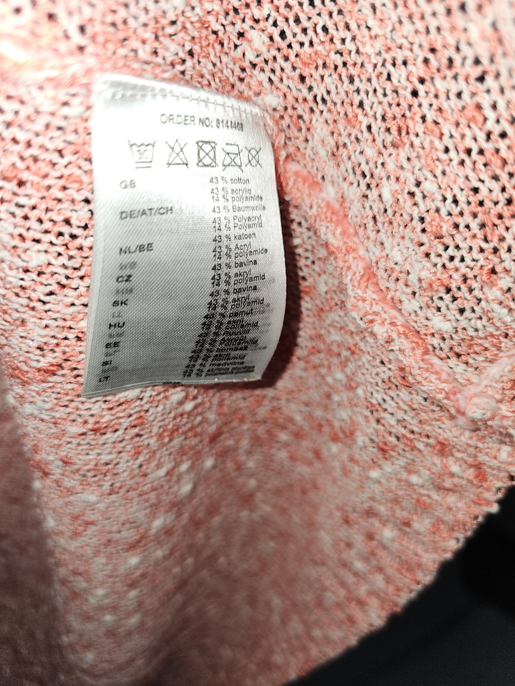 EK8187 Damen Strickjacke von Jean Pascale, Lachs, Gr. M2