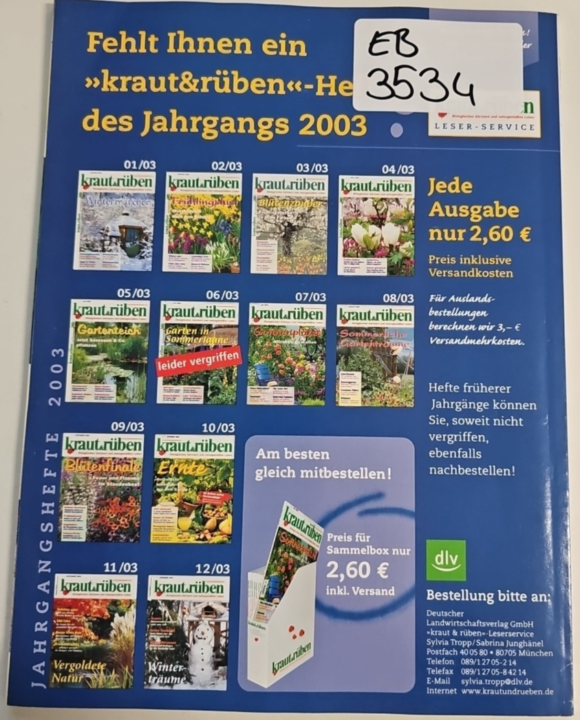 EB3534 Kraut und Rüben, 08/2004, biologisches Gärtnern und naturgemäßes Leben1