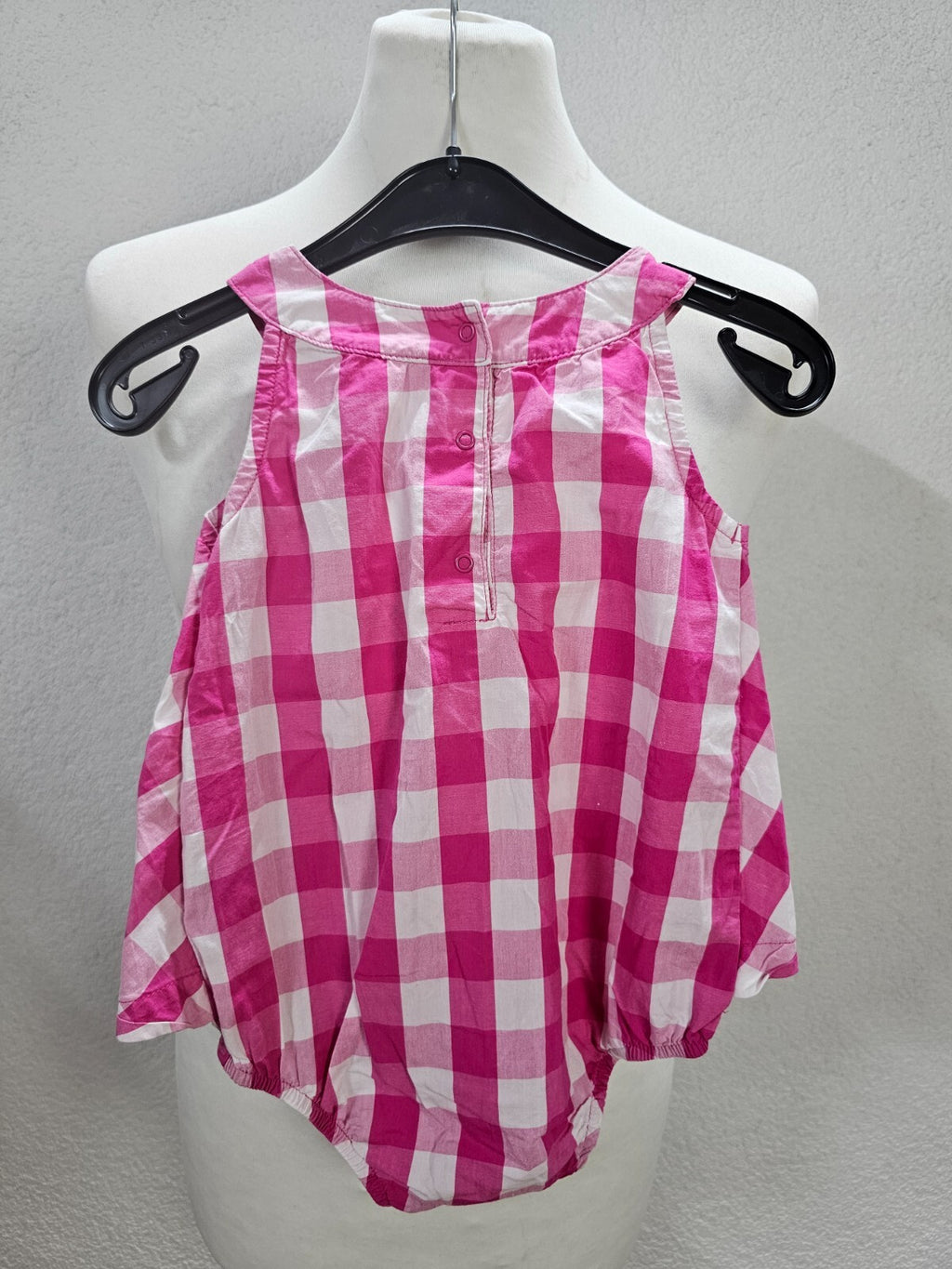 EK4598 Mädchen Bodykleid von Carter´s, pink/weiß kariert, Gr. 24M4