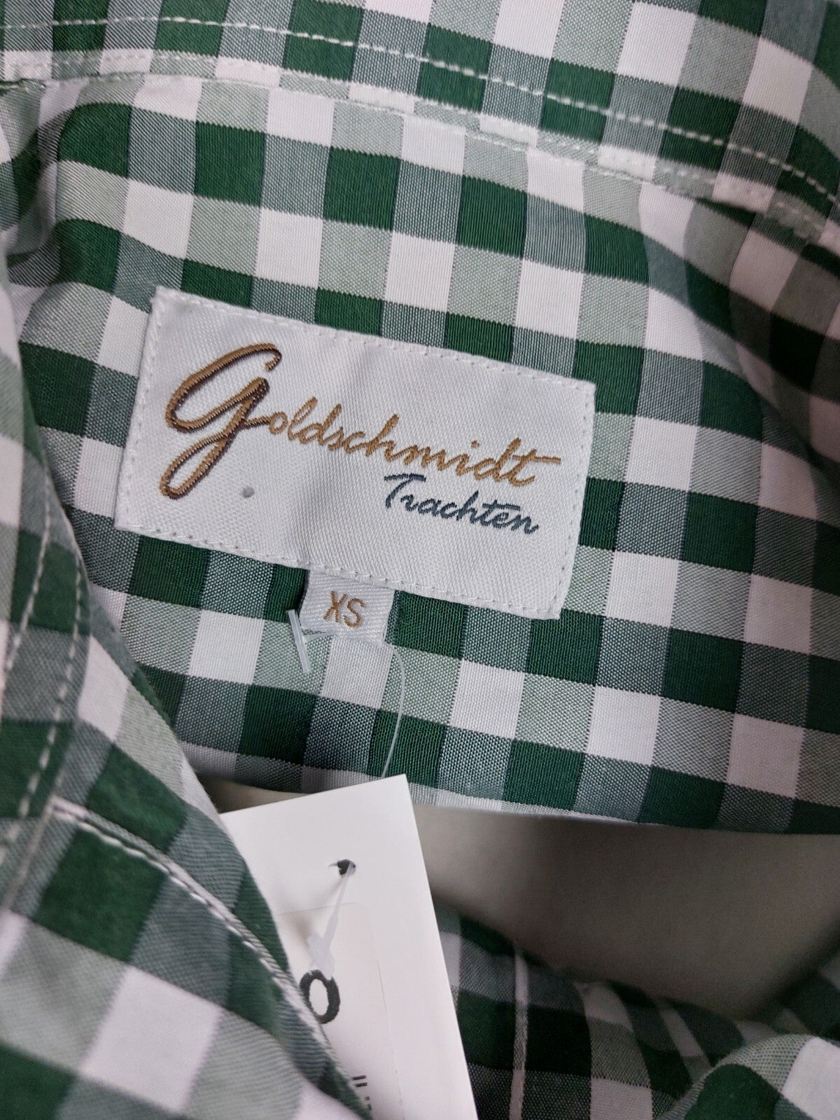 EK4864 Damen Trachtenbluse von Goldschmidt, grün/weiß, kariert, Gr. XS6