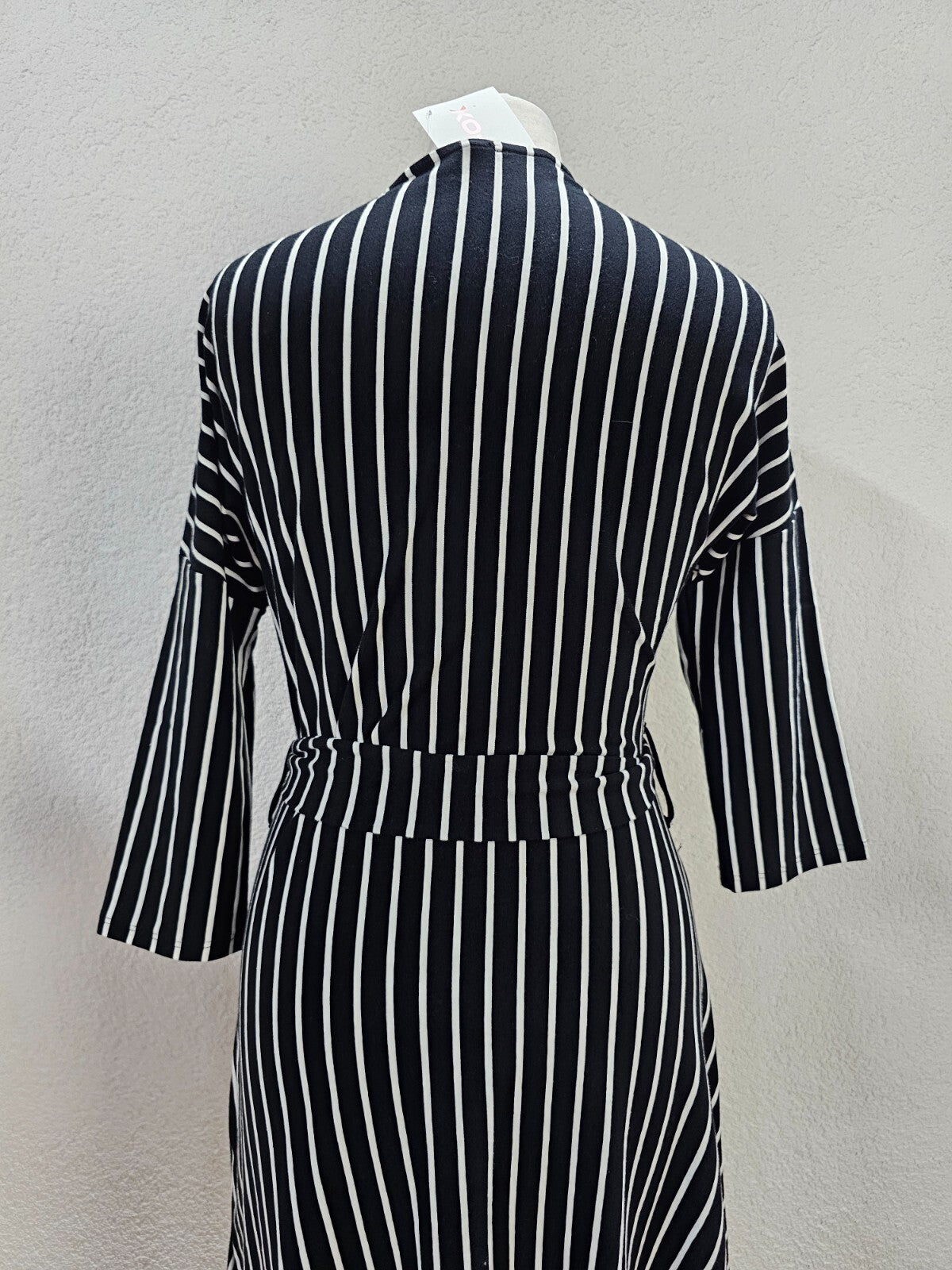 EK6329 Damen Kleid von She, schwarz, weiß gestreift, Gr. 365