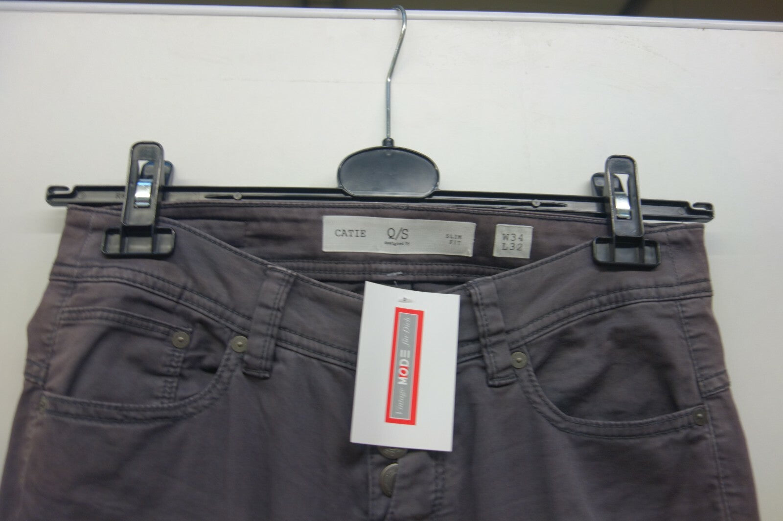 EK0938 Damen Hose von Q/S by s.Oliver, grau, W34 L321