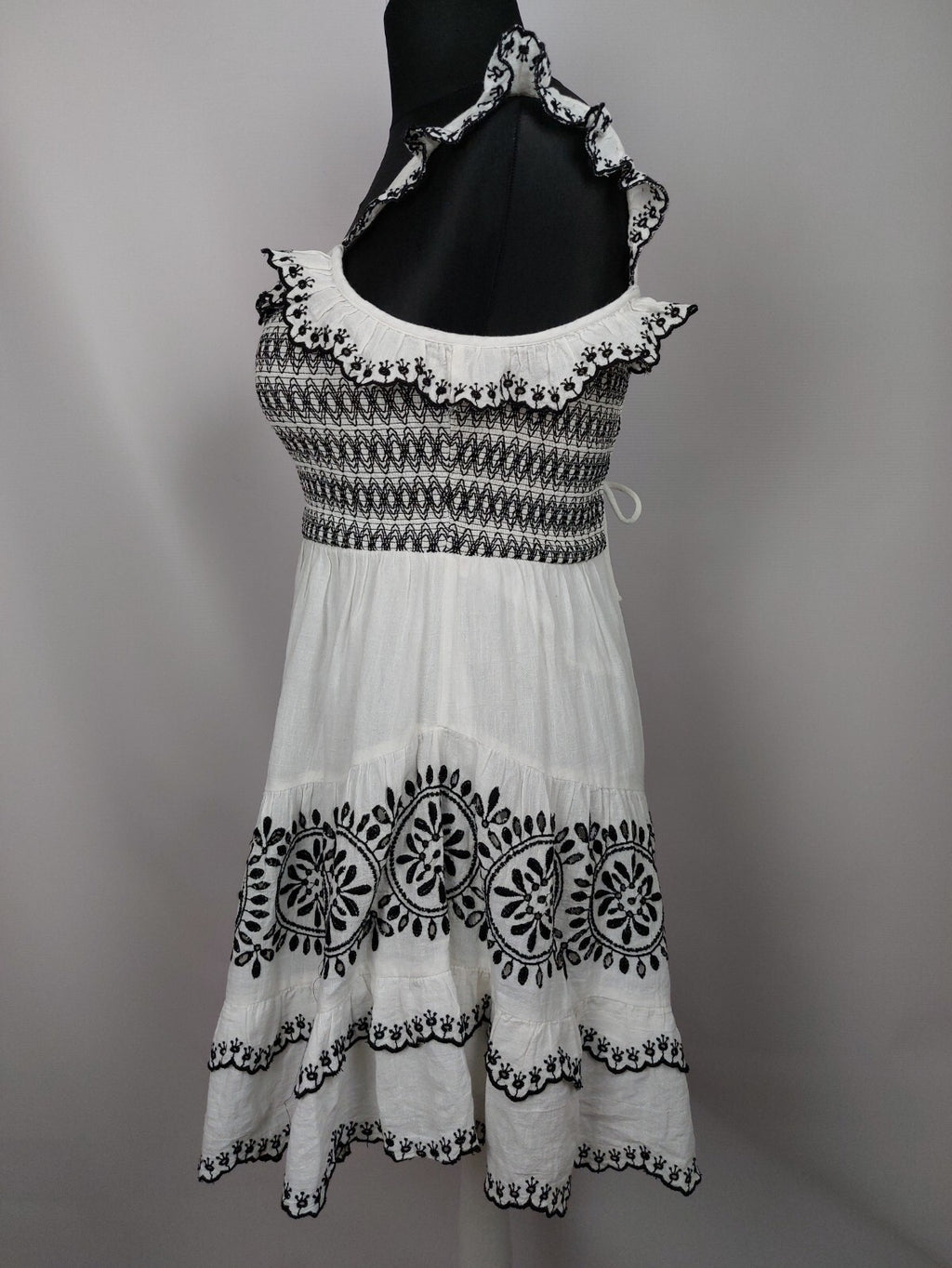 EK4856 Damen Kleid von River Island, weiß-schwarz, Gr.14(XL)5