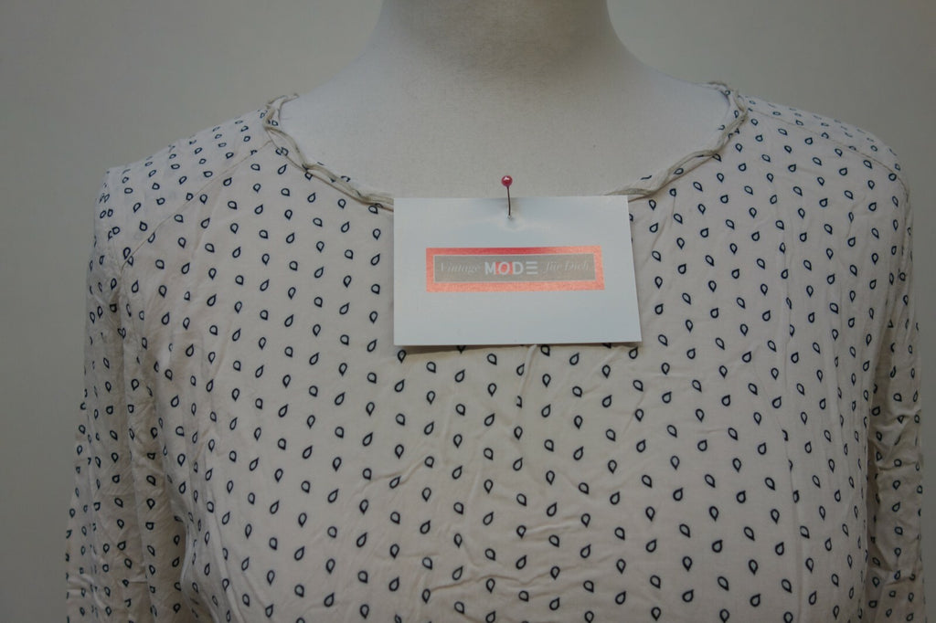 EK1483 Bluse von Marco Polo Gr 38 beige mit Muster1