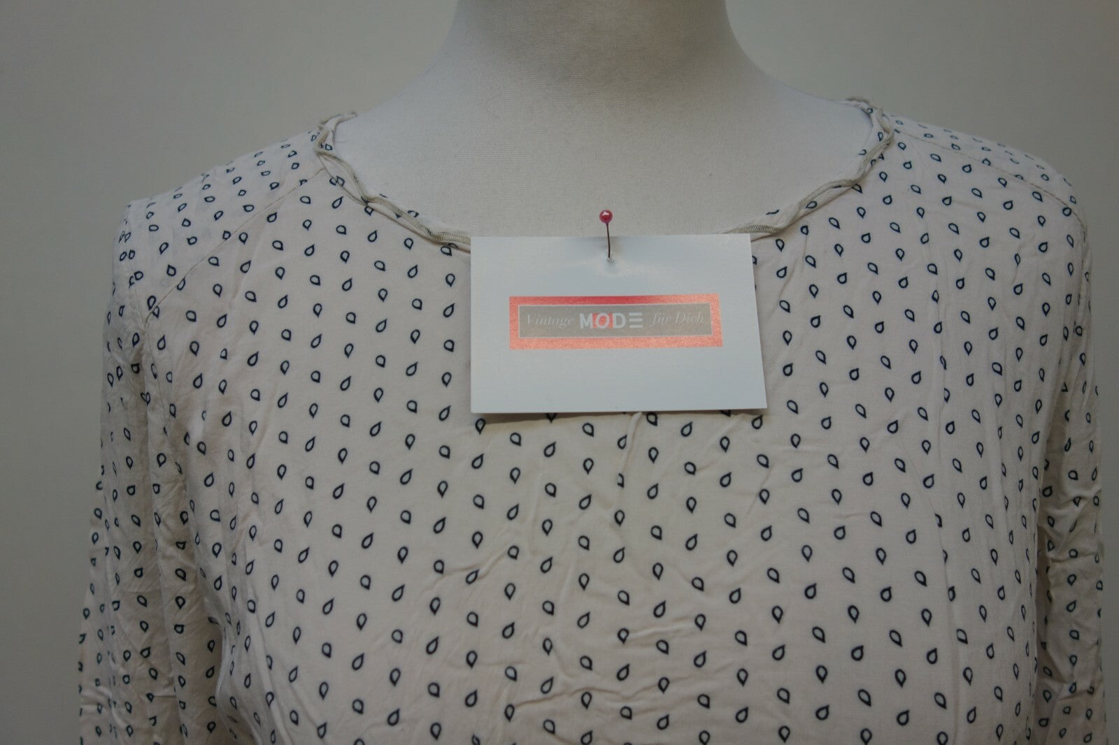 EK1483 Bluse von Marco Polo Gr 38 beige mit Muster1