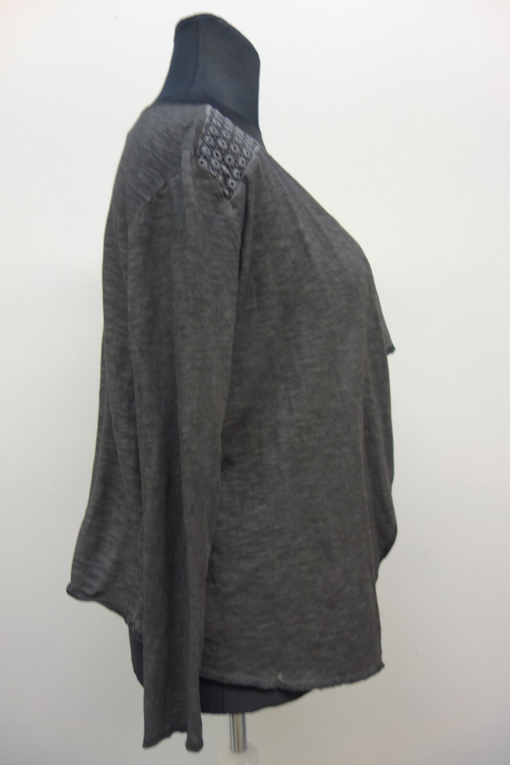 EK3138 Damen Cardigan von s.Oliver, grau, Gr. XS, offen2