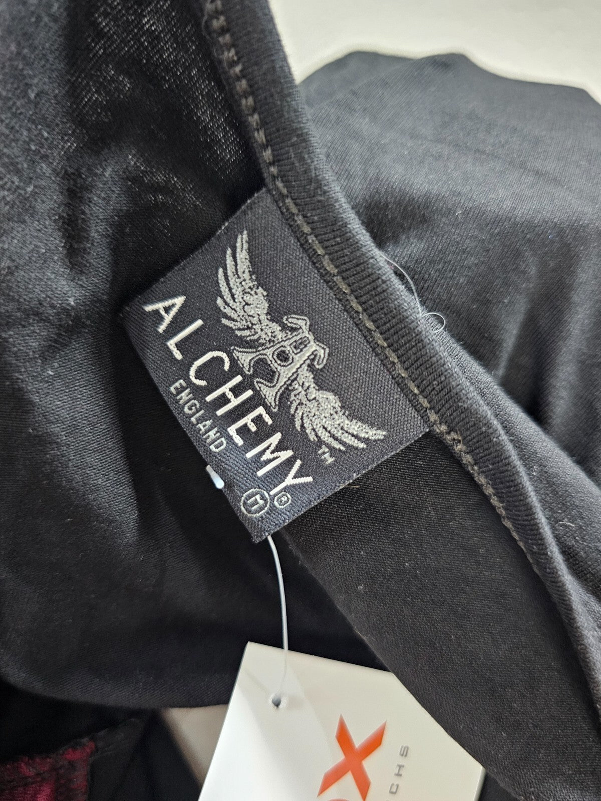 EK6332 Damen Kleid von Alchemy, schwarz/bordeaux, Gr. M7