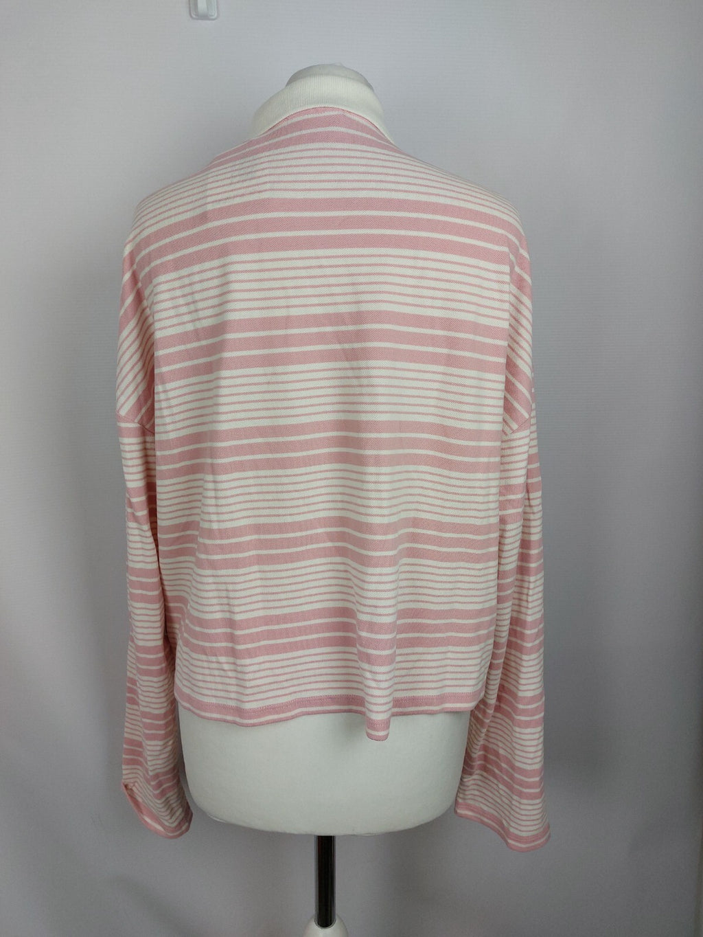 EK5033 Damen Polo, oversize, rosa/weiß gestreift von Marc O`Polo, Gr. M5