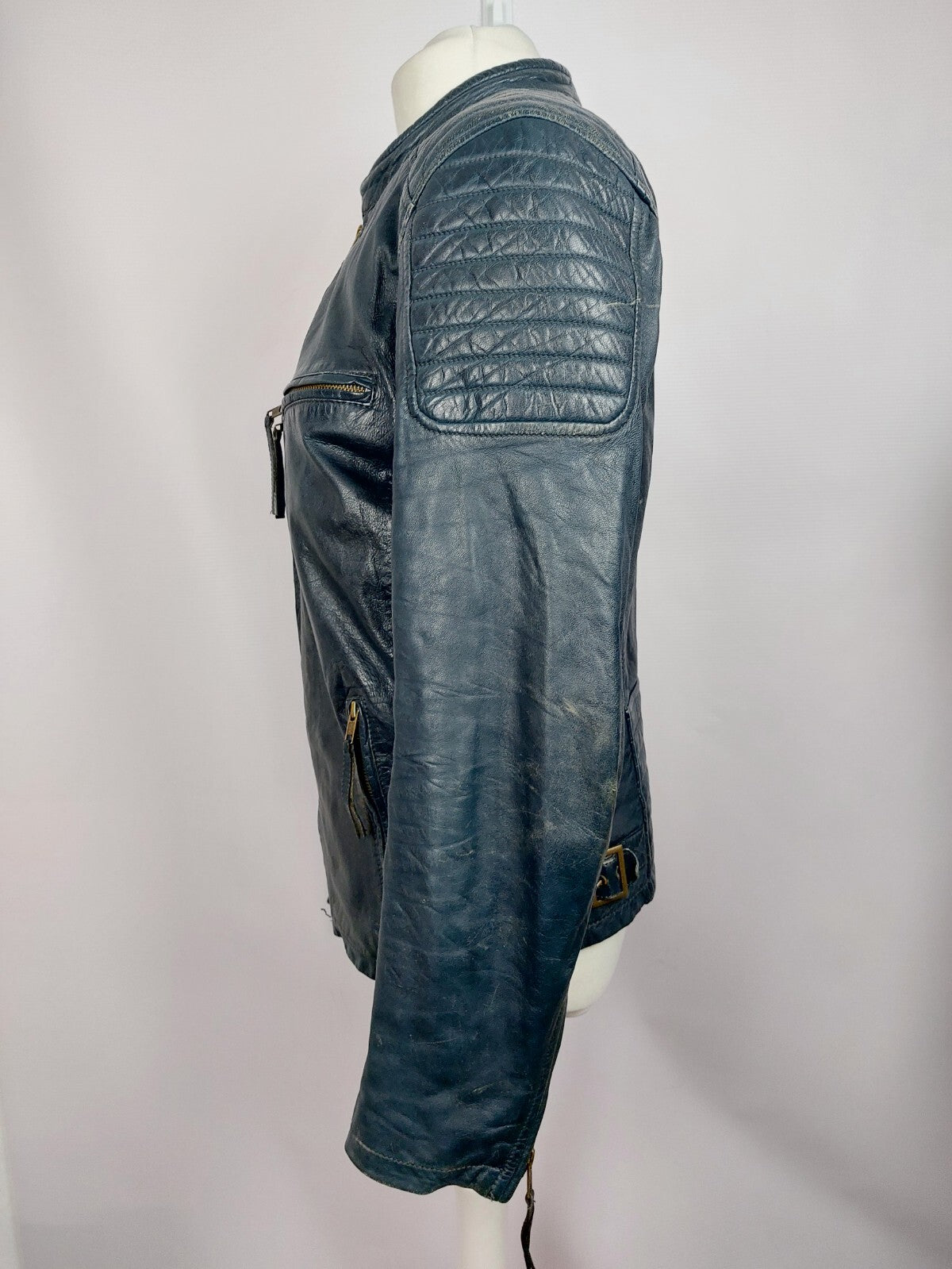 EK4794 Damen Lederjacke von Superior, blau, Gr. M7