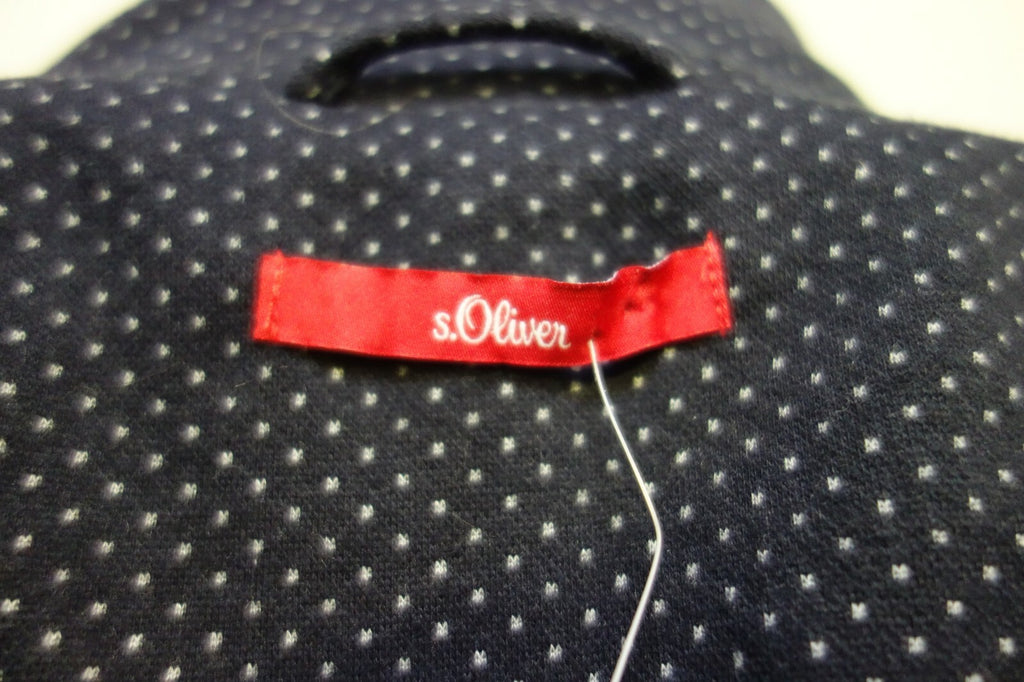 EK0713 Damen Blazer von s.Oliver, dunkelblau, gepunktet, S/M5