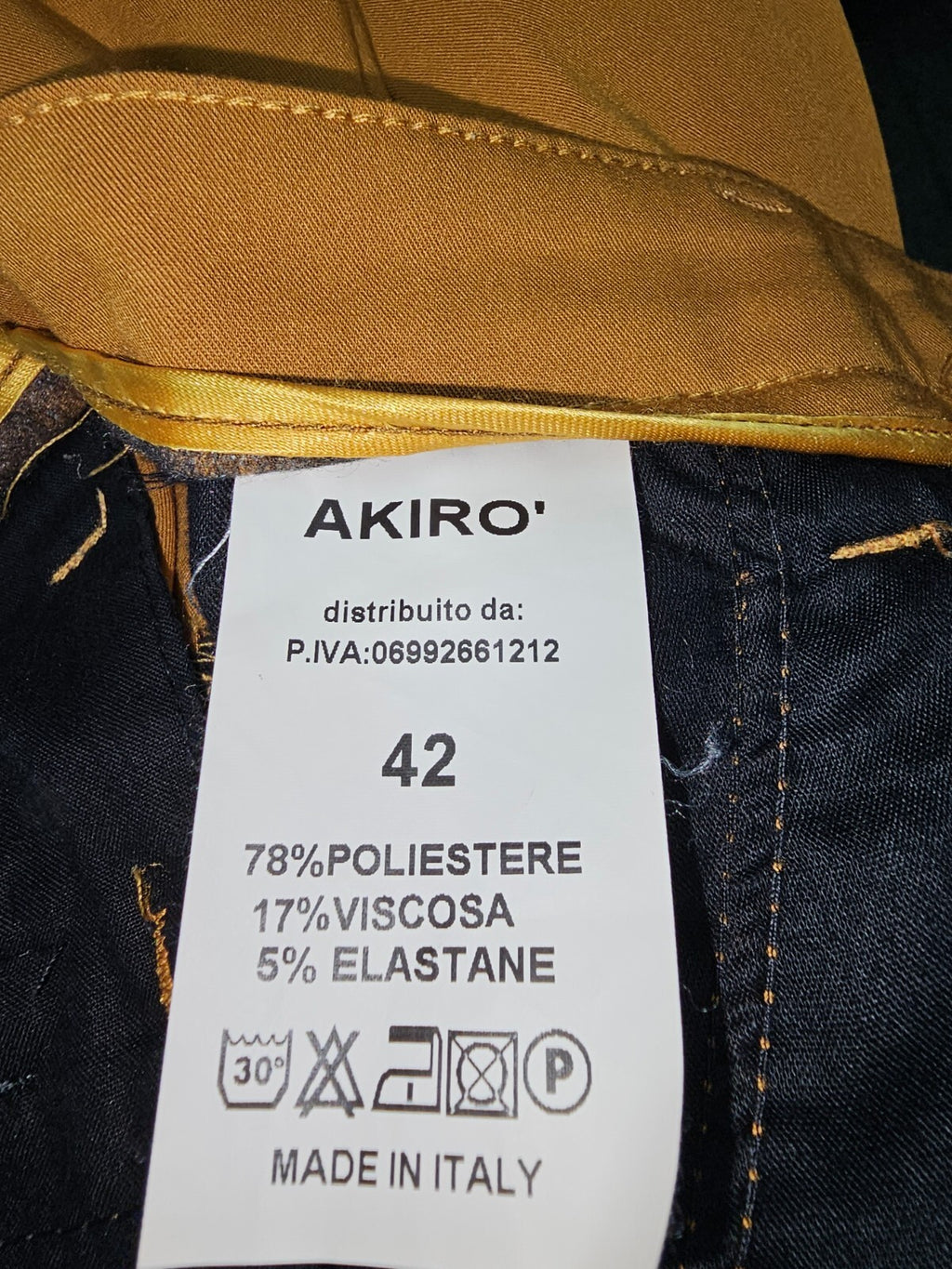 EK6493 Damen Hose von Akiro, senfgelb, Gr.422