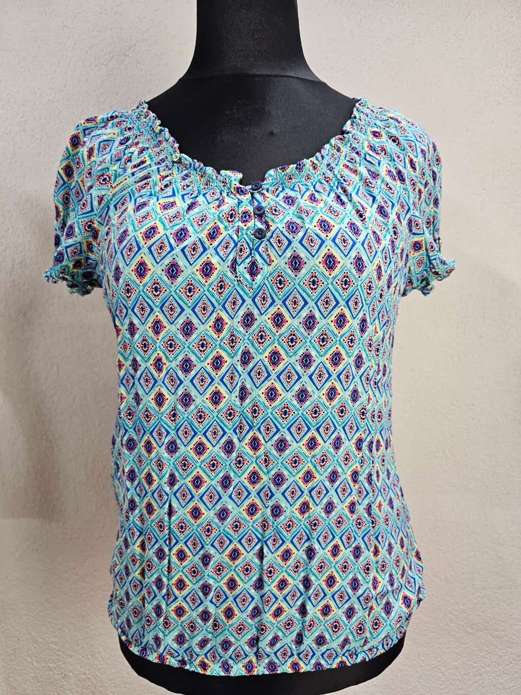 EK6368 Damen Bluse, blau, Gr.L0