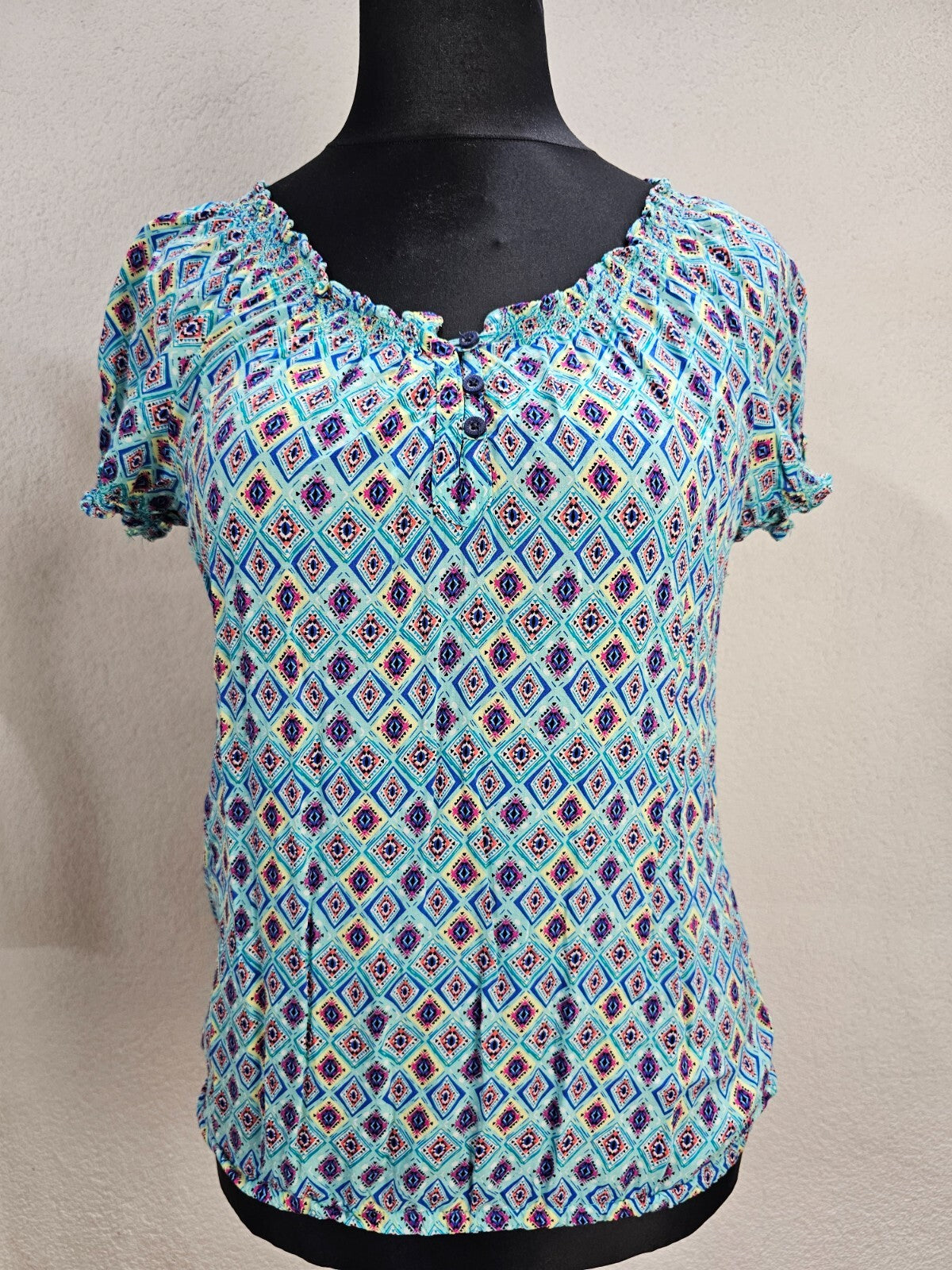 EK6368 Damen Bluse, blau, Gr.L0