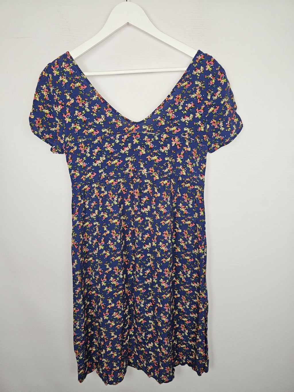 EK10470 Damen Kleid von Promod, blau mit Blumenmuster, Gr.M4