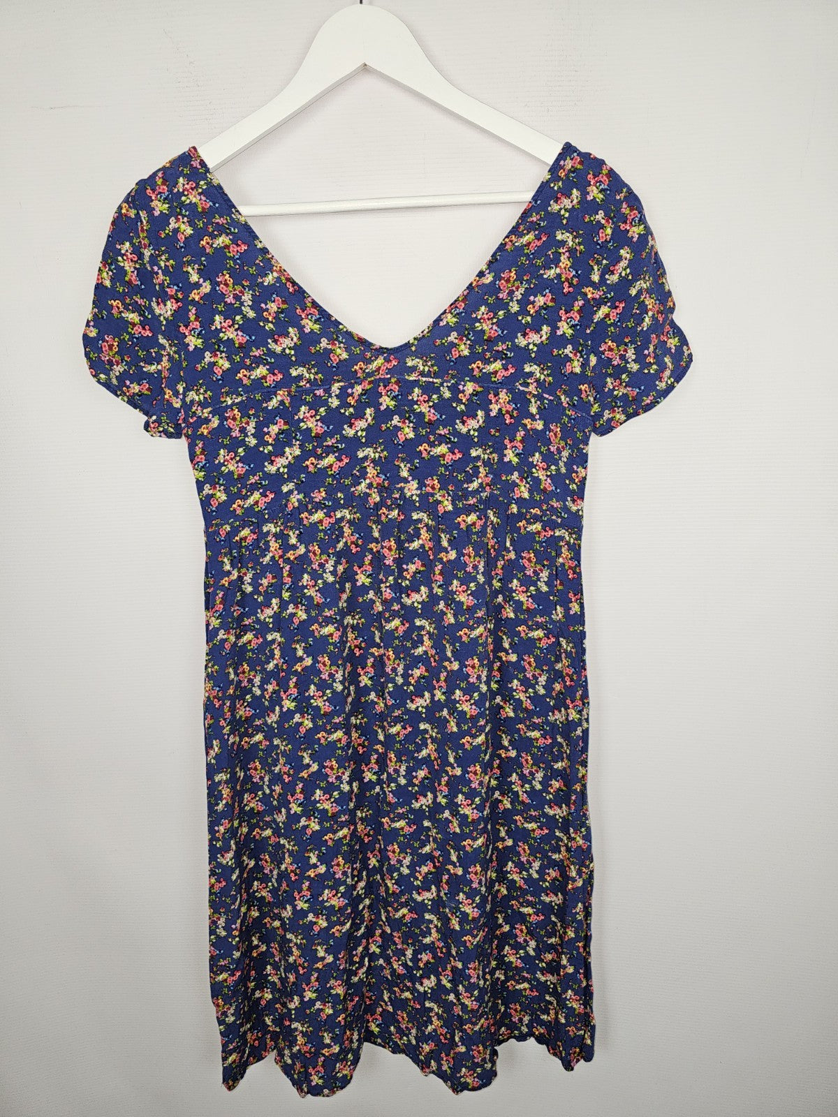 EK10470 Damen Kleid von Promod, blau mit Blumenmuster, Gr.M4
