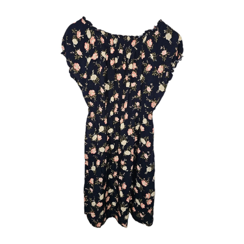 EK8335 Damen Kleid von Apricot, blau Mit Blumenmuster, Gr.M2