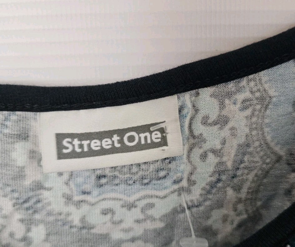 EK8982 Damen Trägershirt von Street One, blau-schwarz, Gr.42 2