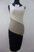 EK1359 Damen Kleid von The Swiss Label, beige/schwarz, Gr. 420