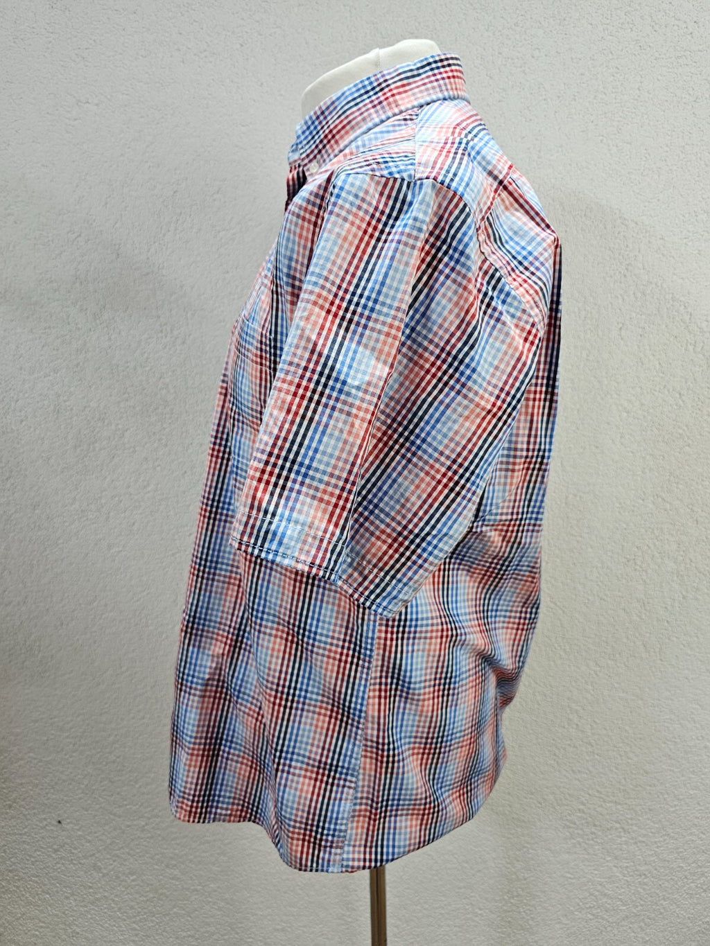 EK57910 Herren Hemd von Mervelis, blau/rot kariert, Gr. L3