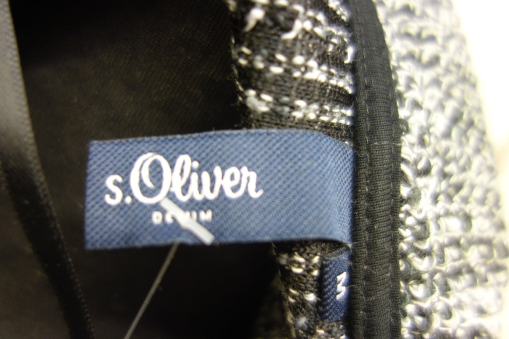 EK2616 Damen Strickjacke von s.Oliver, schwarz/Weiß, Gr. M4