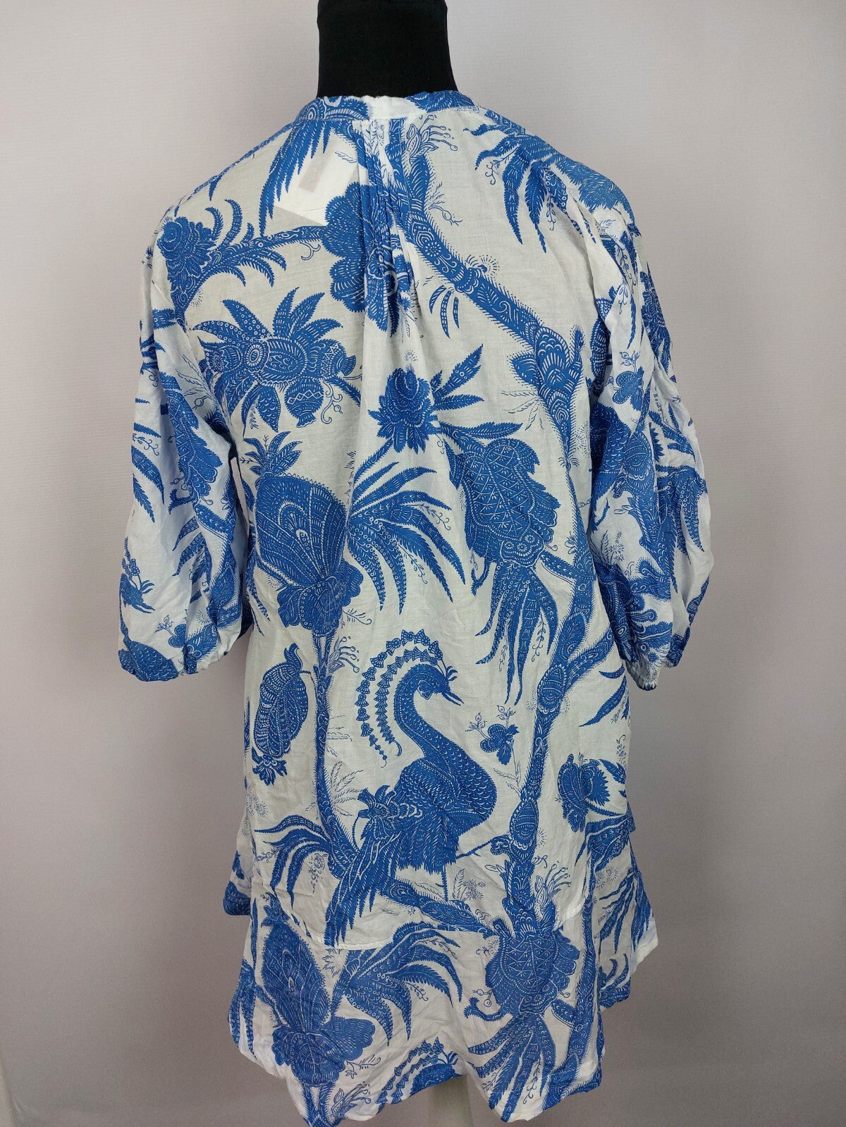 EK1229 Damen Kleid von H&M, blau-weiß, Gr.S3