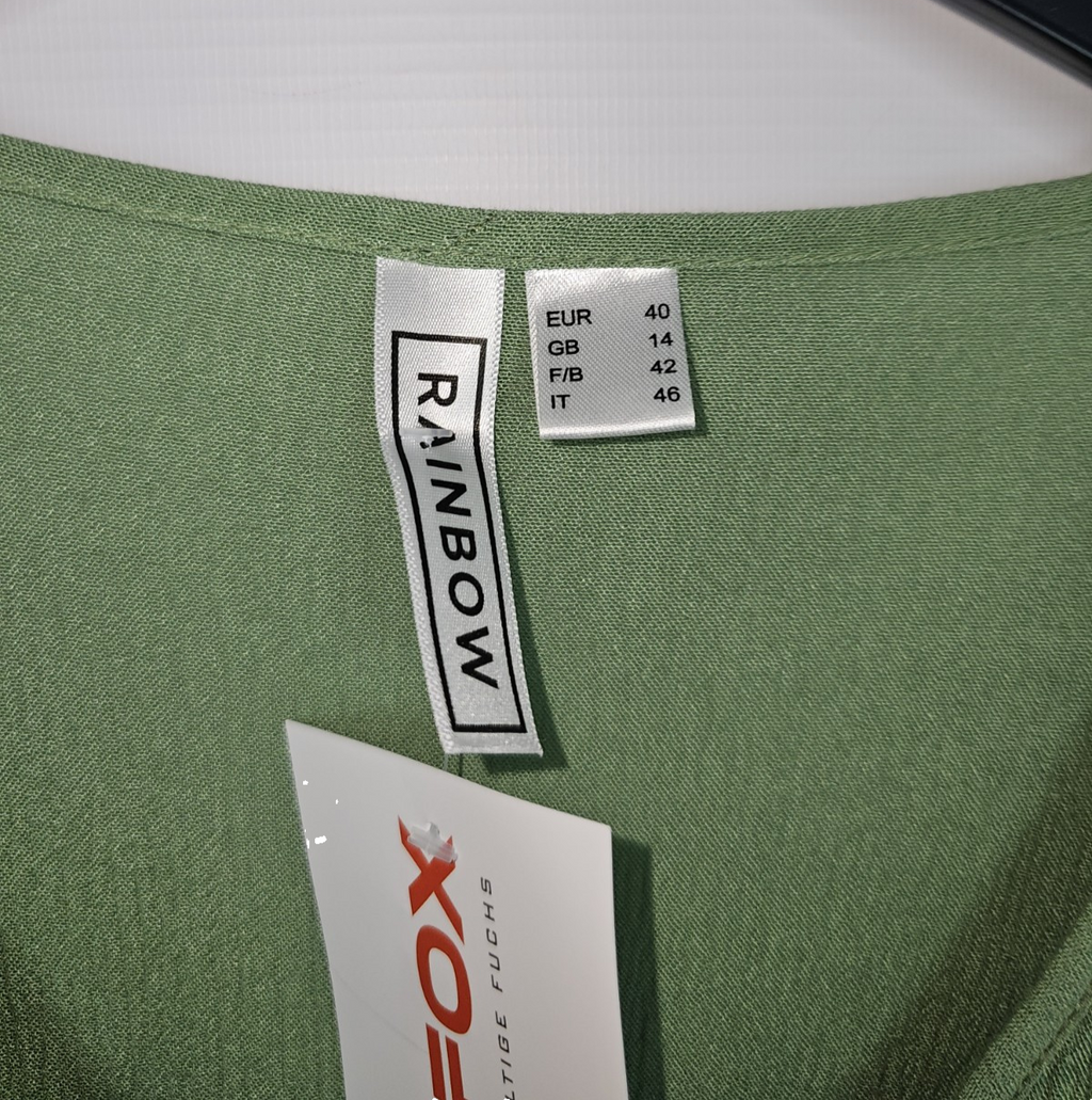 EK7491 Damen Bluse von Rainbow, Grün, Gr.402