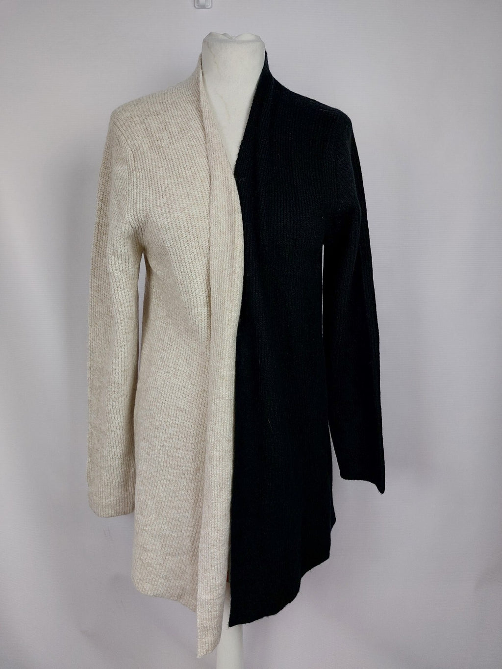 EK5032 Damen Strickjacke von Tom Tailor, schwarz/beige, Gr. S0