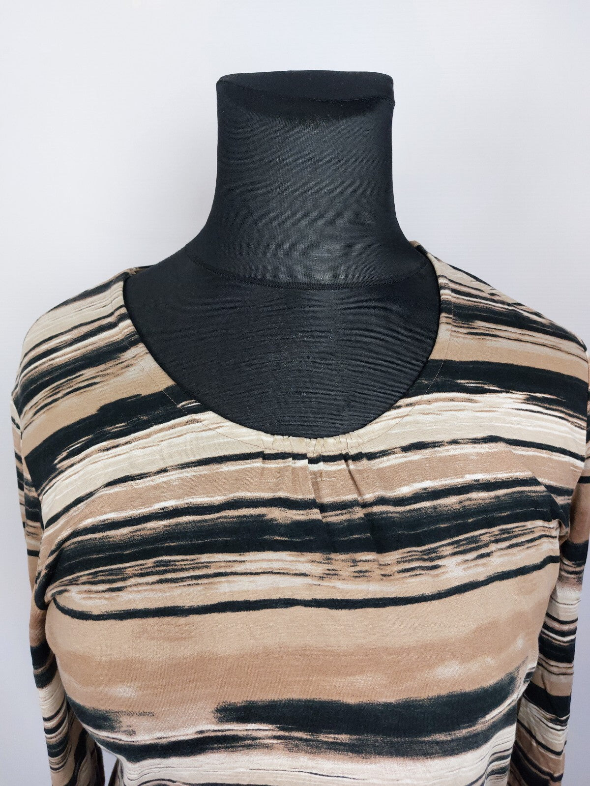 EK2383 Damen T-Shirt von Via Appia, beige/braun/schwarz, Gr. 381