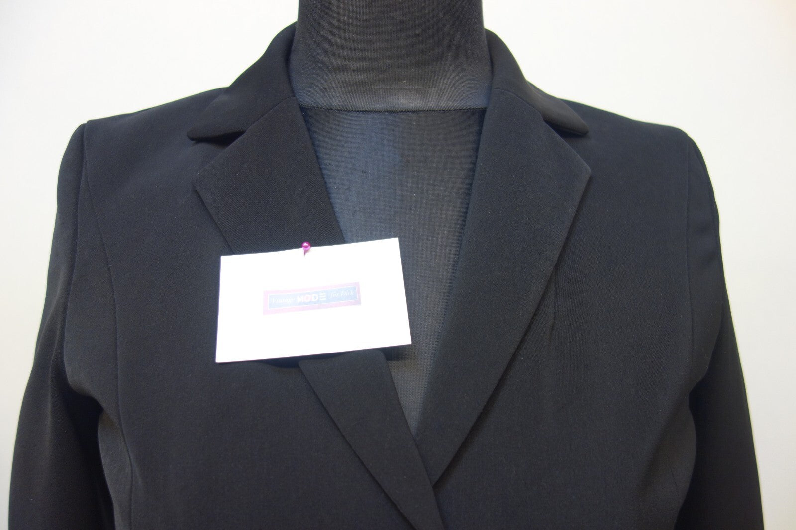 EK2887 Damen Blazer von Patrizia Dini, schwarz mit weiß, Gr. 381