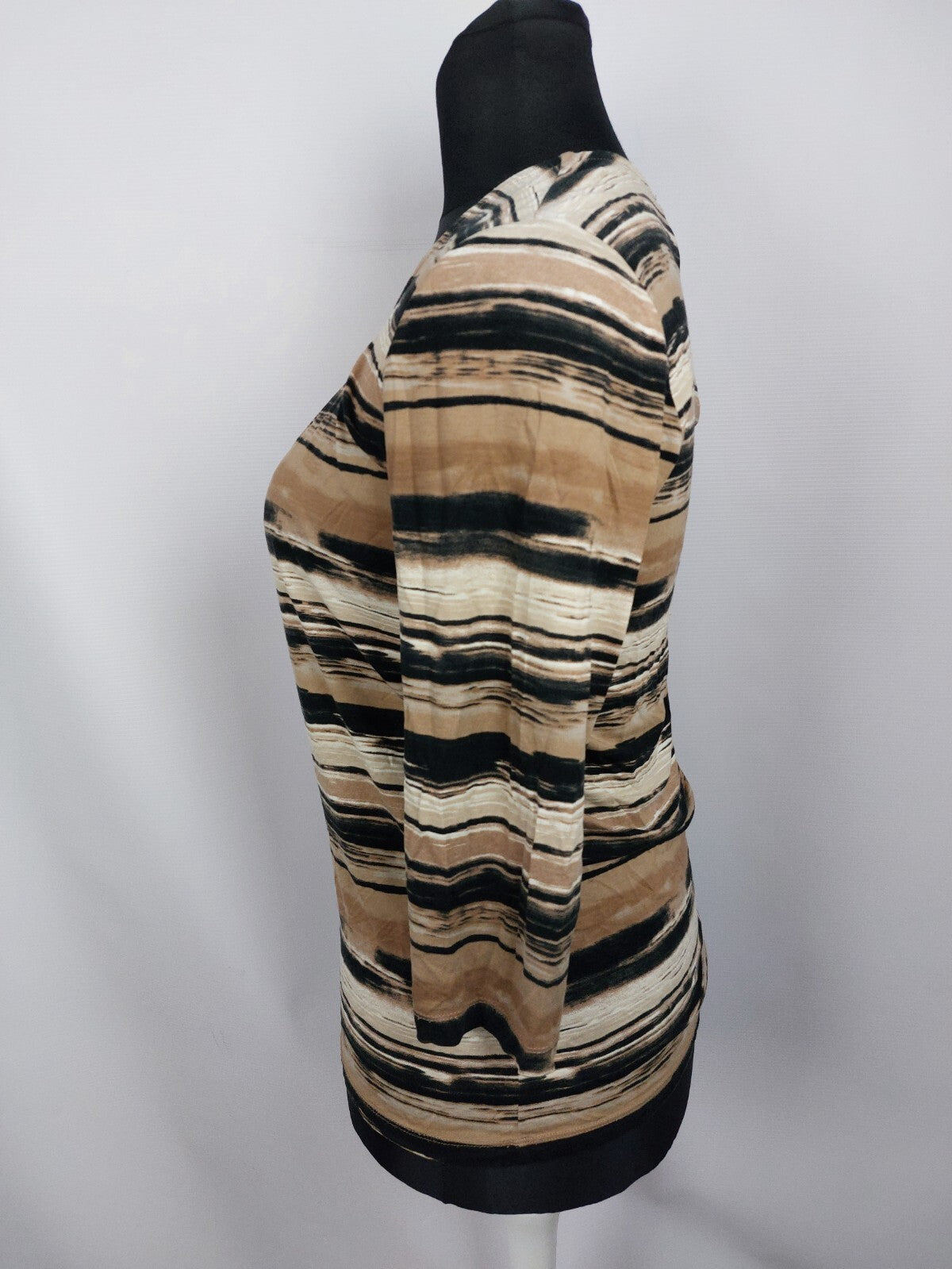 EK2383 Damen T-Shirt von Via Appia, beige/braun/schwarz, Gr. 384