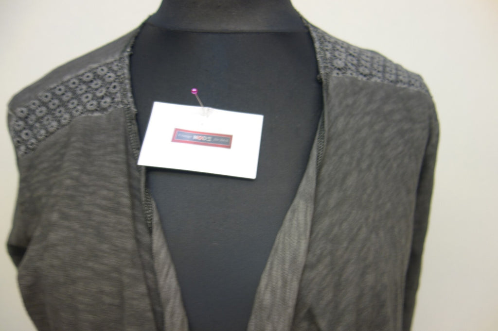 EK3138 Damen Cardigan von s.Oliver, grau, Gr. XS, offen1