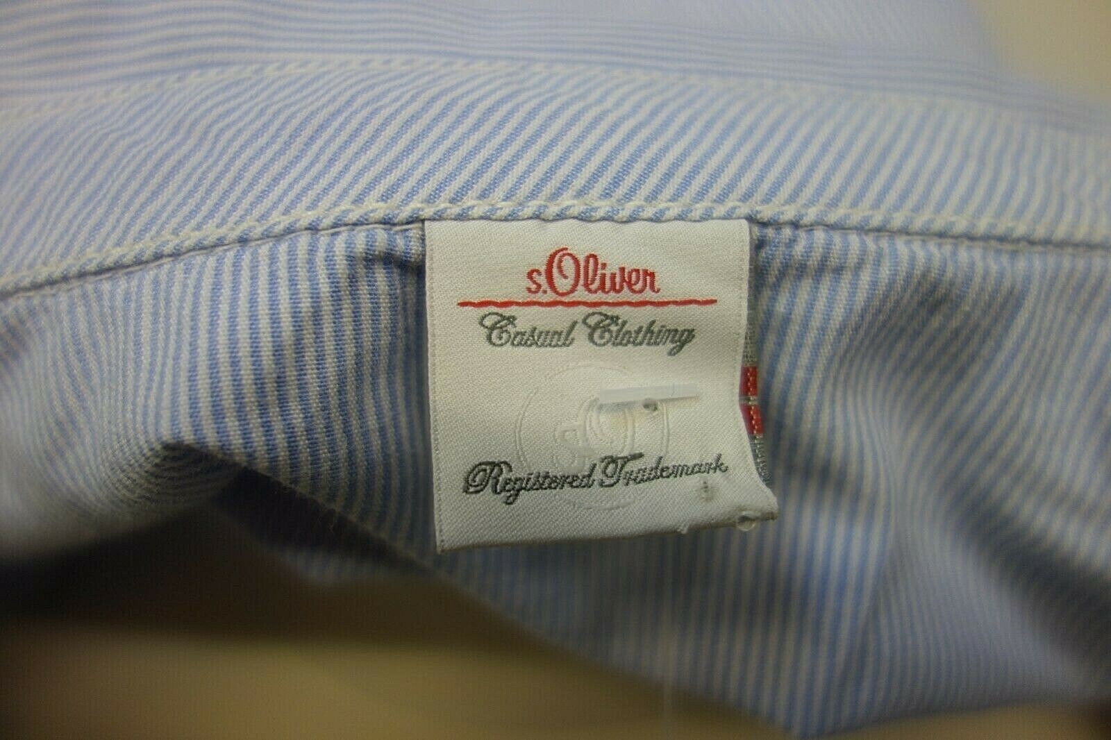 EK0748 Jungen Hemd von s.Oliver, blau-weiß gestreift, Gr. 104/1105